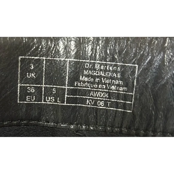 Dr. Martens Magdalena II Black Heel Ankle Zip Boot | Size EU 36 / US 5 - Picture 10 of 11
